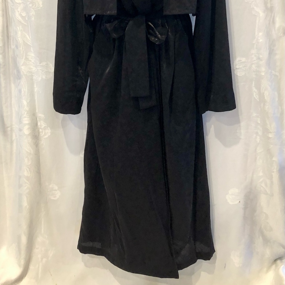 RtA Black Karina Shimmery Star Design Trench Coat M $594 - Picture 3 of 10